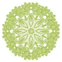 Lace doily 6 embroidery design featuring intricate snowflake patterns, ideal for elegant home décor.