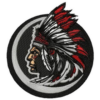 Native American indian chief mascot  embroidery design - Embroidery Design