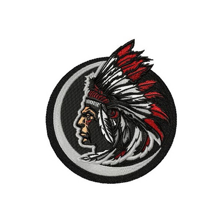 Native American indian chief mascot  embroidery design - Embroidery Design