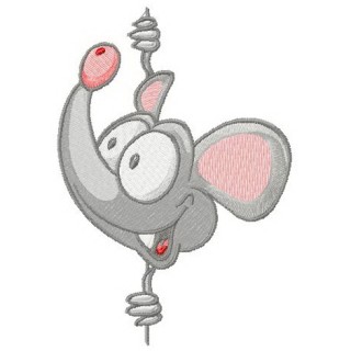 Curious mouse embroidery design - Embroidery Design