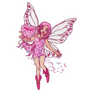 Young love fairy embroidery design - Embroidery Design
