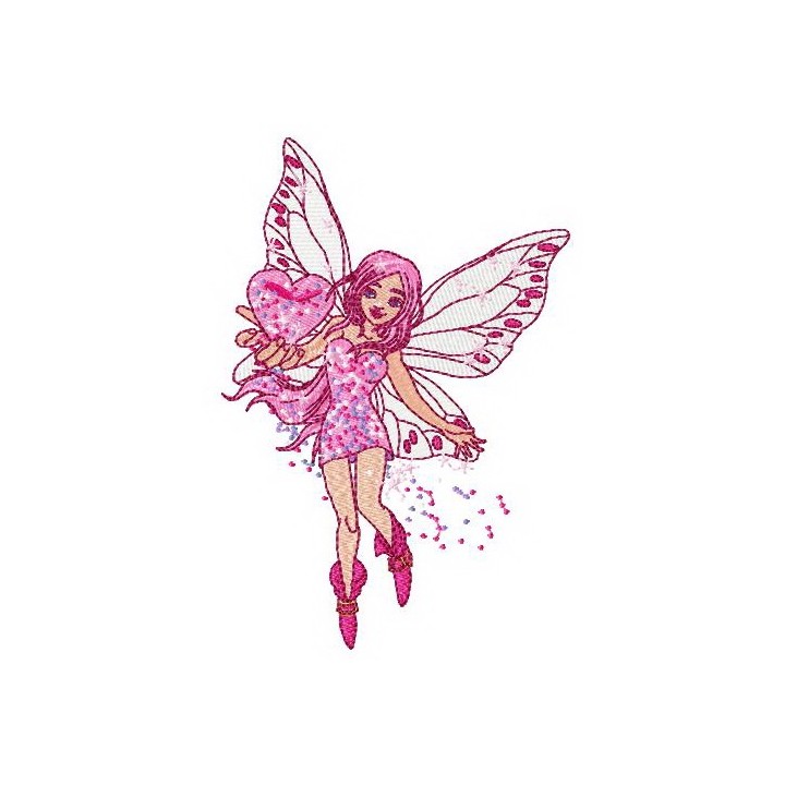 Young love fairy embroidery design - Embroidery Design