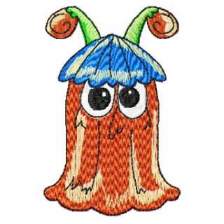 Flower monster embroidery design - Embroidery Design