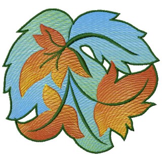 Swirl foliage embroidery design - Embroidery Design