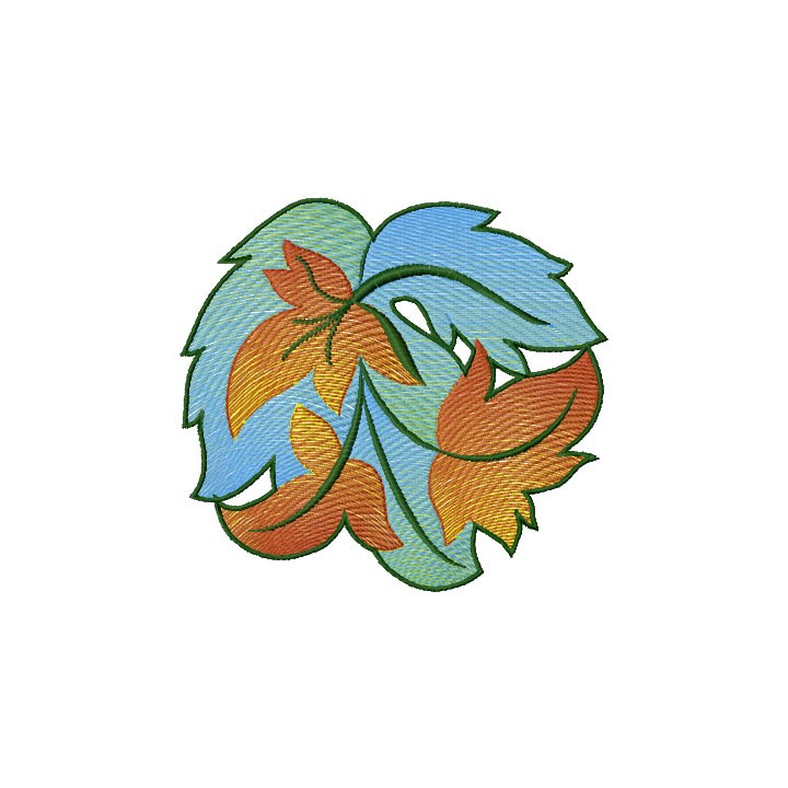 Swirl foliage embroidery design - Embroidery Design