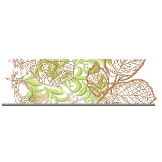 Floral bookmark 2 embroidery design - Embroidery Design