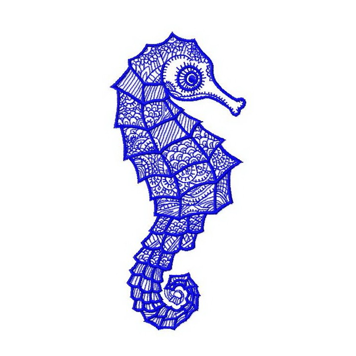 Sea horse 4 embroidery design - Embroidery Design