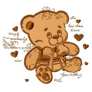 My first teddy 2 embroidery design - Embroidery Design