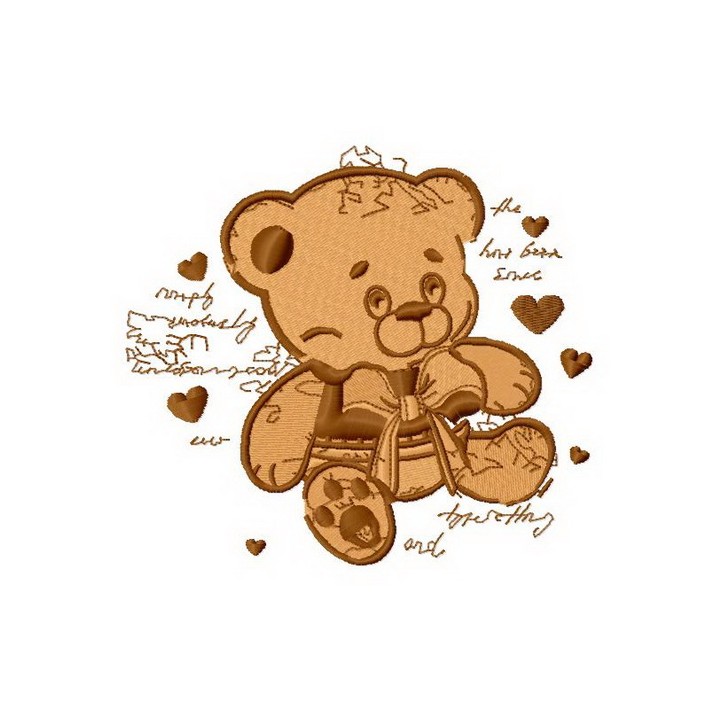 My first teddy 2 embroidery design - Embroidery Design