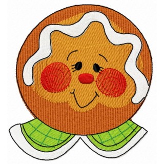 Gingerbread man 6 embroidery design - Embroidery Design