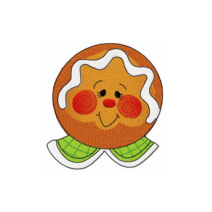 Gingerbread man 6 embroidery design - Embroidery Design