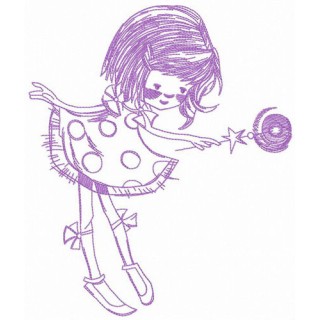 Day and night fairy embroidery design - Embroidery Design