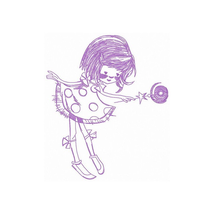 Day and night fairy embroidery design - Embroidery Design