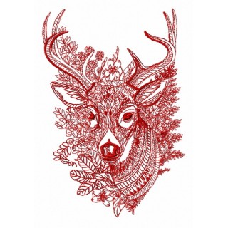 Mosaic deer 3 embroidery design - Embroidery Design