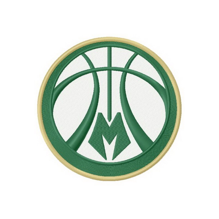 Milwaukee Bucks logo 2 embroidery design - Embroidery Design