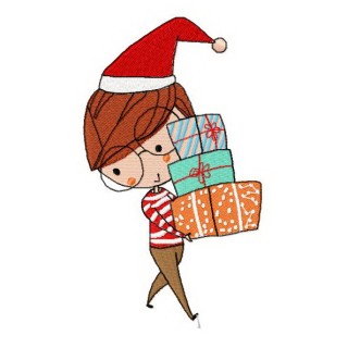 Christmas shopping 4 embroidery design - Embroidery Design