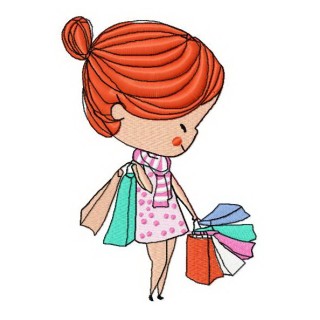 Christmas shopping 3 embroidery design - Embroidery Design