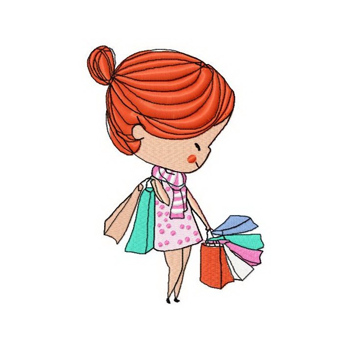 Christmas shopping 3 embroidery design - Embroidery Design