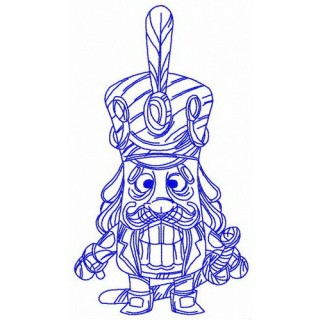 Wooden nutcracker embroidery design - Embroidery Design