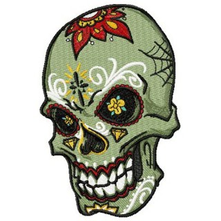 Tattooed scull embroidery design - Embroidery Design