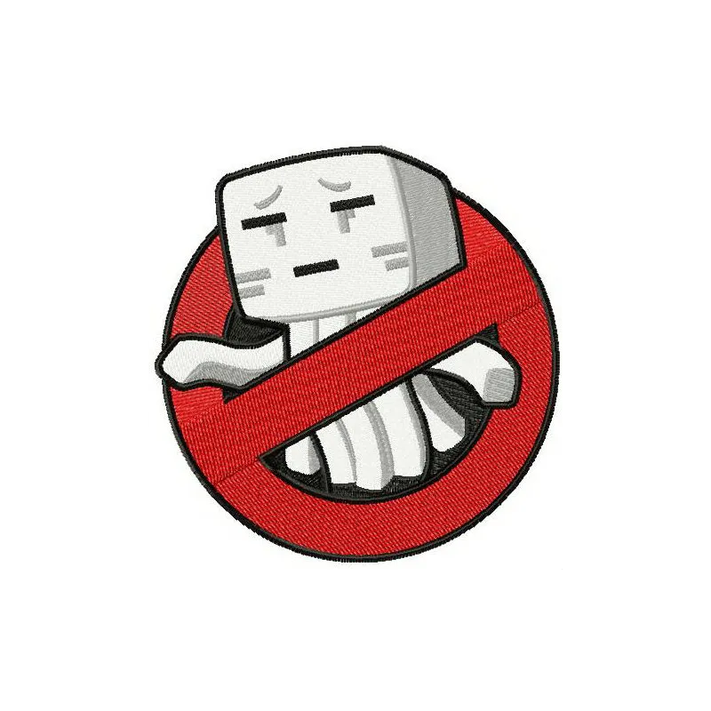 Preview of the No Creeper sign embroidery design, featuring a fun motif inspired by Minecraft for creative stitching.