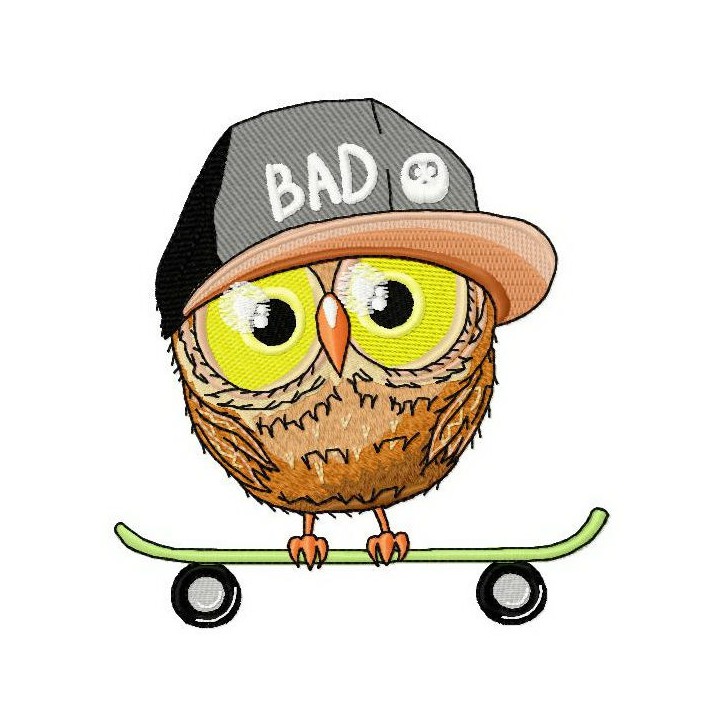 Bad owl 2 embroidery design - Embroidery Design