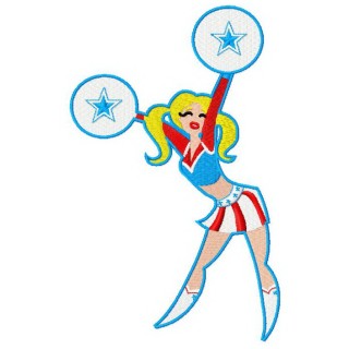 Cheerleader 3 embroidery design - Embroidery Design