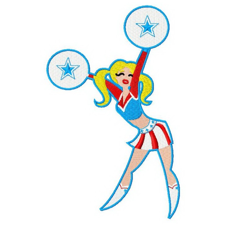 Cheerleader 3 embroidery design - Embroidery Design