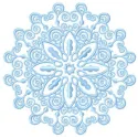 Lace doily 3 embroidery design featuring intricate snowflake patterns, ideal for decorative stitching projects.