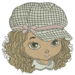 Stylish girl embroidery design - Embroidery Design