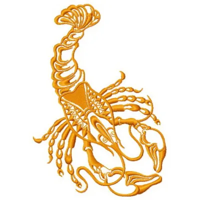 Lobster 3 embroidery design featuring a detailed sea life motif, perfect for decorating beach-themed items.