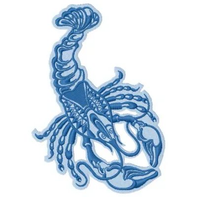 Lobster 2 embroidery design featuring a detailed sea life motif, perfect for embellishing various fabric items.