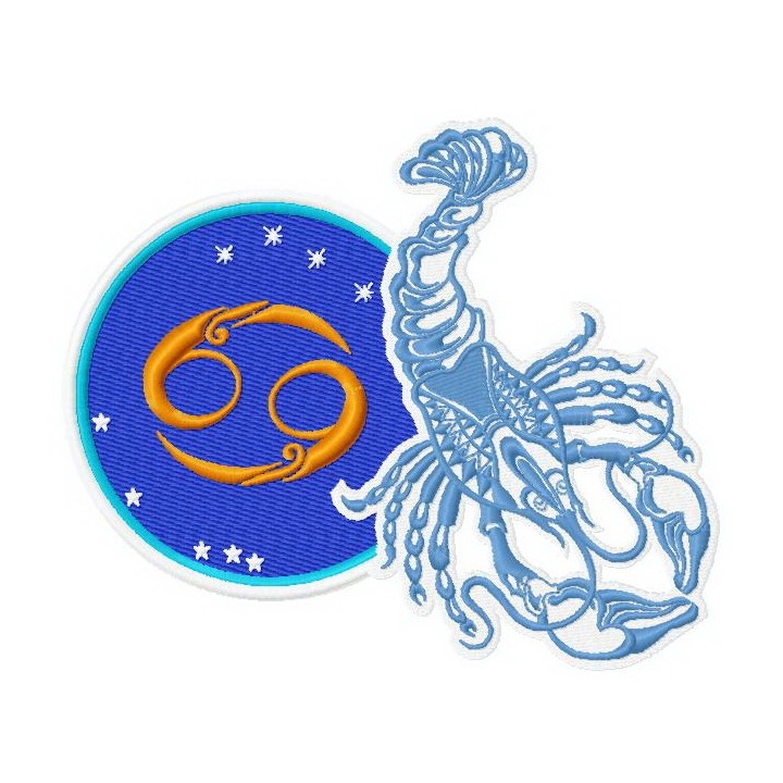 Zodiac sign Cancer 3 embroidery design - Embroidery Design