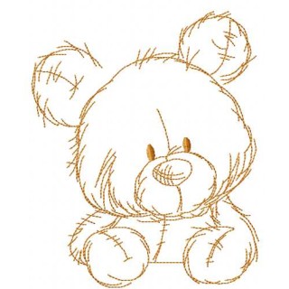 Teddy Bear watch embroidery design - Embroidery Design