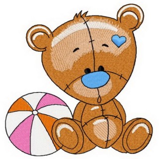 Plush bear embroidery design - Embroidery Design
