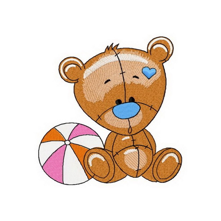 Plush bear embroidery design - Embroidery Design