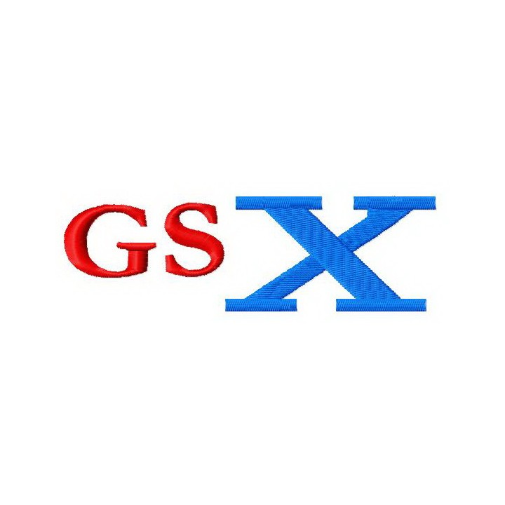 GS X 2 embroidery design - Embroidery Design