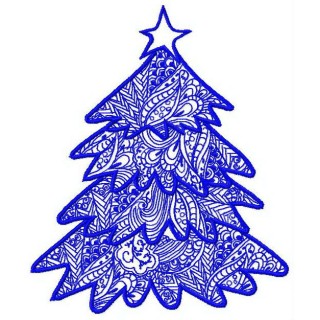 Christmas tree 2 embroidery design - Embroidery Design