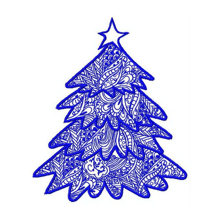 Christmas tree 2 embroidery design - Embroidery Design