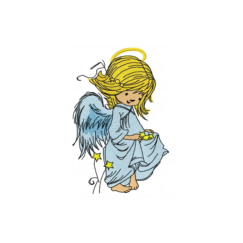 Preview of the Stars for Angels 6 embroidery design featuring angelic motifs and star patterns for creative stitching.