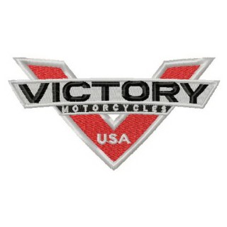 Victory motocycles USA logo 2 embroidery design - Embroidery Design
