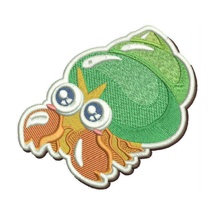 Hermit crab embroidery design - Embroidery Design