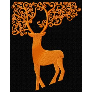 Christmas deer 3 embroidery design - Embroidery Design