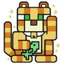 Preview of the Cat mod embroidery design featuring a playful feline inspired by Minecraft, ideal for stitching on various it…