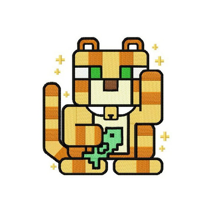 Cat mod  embroidery design - Embroidery Design