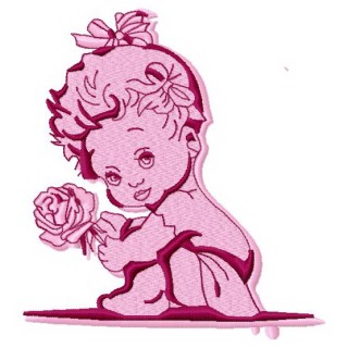 Baby girl 2 embroidery design - Embroidery Design