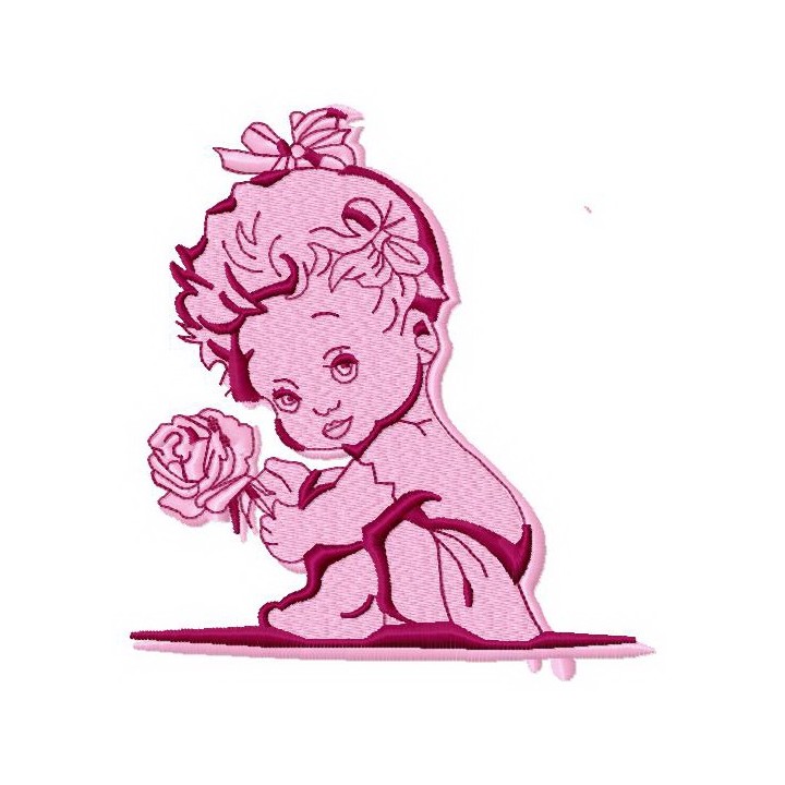 Baby girl 2 embroidery design - Embroidery Design
