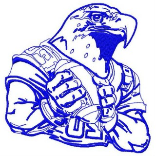 American football eagle 2 embroidery design - Embroidery Design