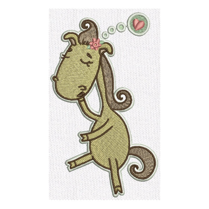 Horse in love embroidery design - Embroidery Design