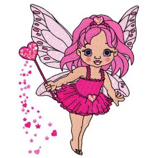 Baby love fairy embroidery design - Embroidery Design